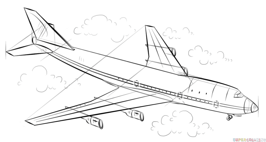 airplane-8-how-to-draw_1 How to draw an airplane (Quick tutorials you can try)