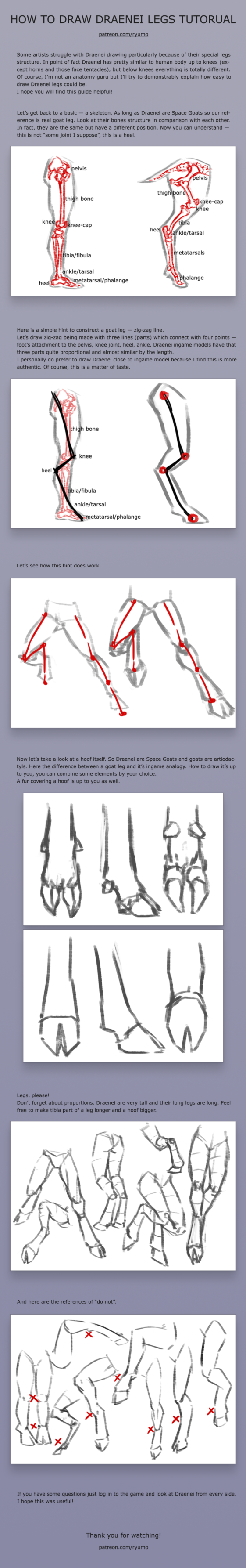 How to draw legs: realistically drawn male and female legs