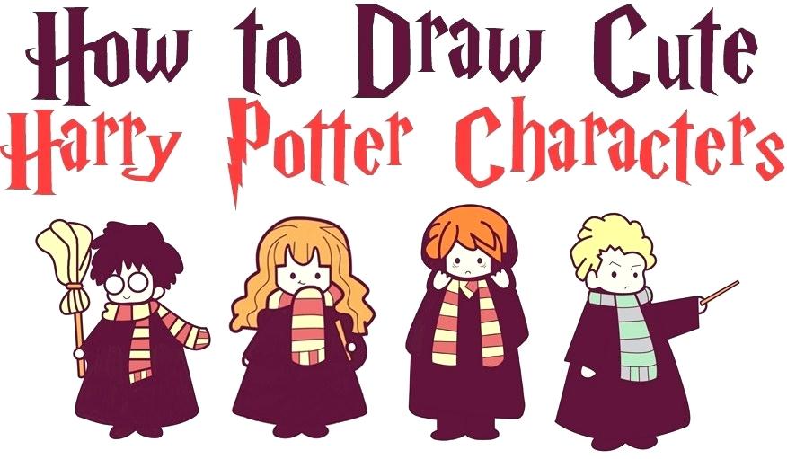 harry-potter-drawings-how-to-draw-cute-harry-potter-characters-in-cartoon -style-harry-potter-cartoon-easy - Artly