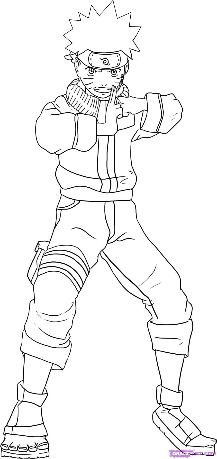 How to draw NARUTO (full body) step by step, EASY 
