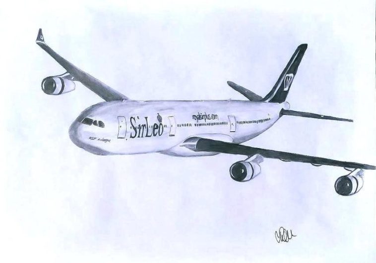 How to draw a simple small airplane - recbxe