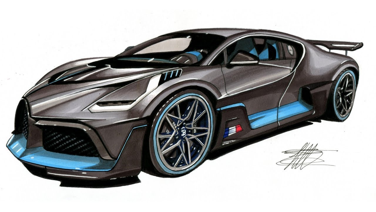 New Sketch Car Drawing for Adult