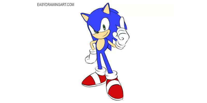 how to draw sonic