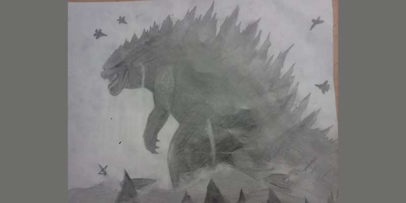 how to draw godzilla