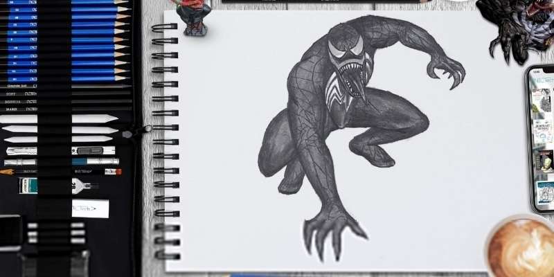 how to draw venom