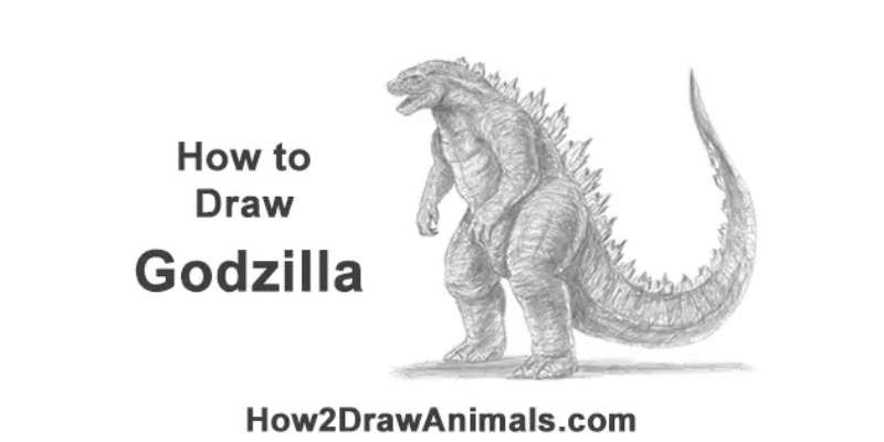 how to draw godzilla