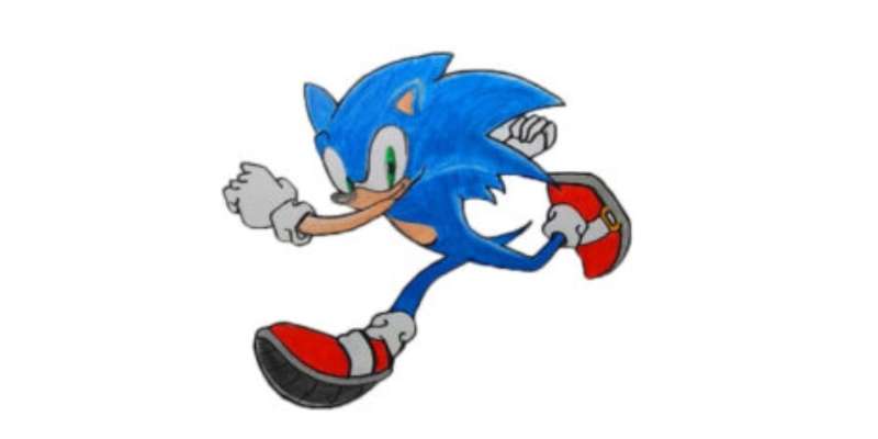 how to draw sonic