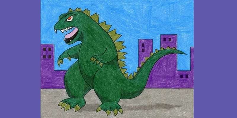 how to draw godzilla