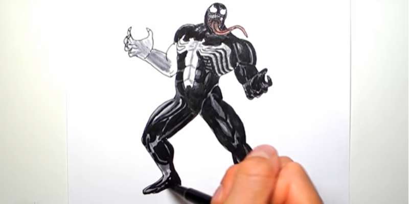 how to draw venom