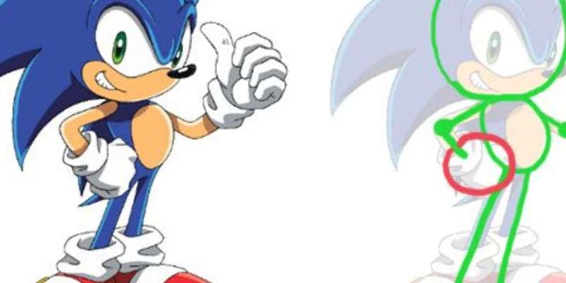 how to draw sonic
