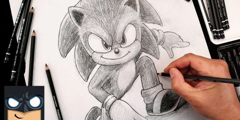 how to draw sonic