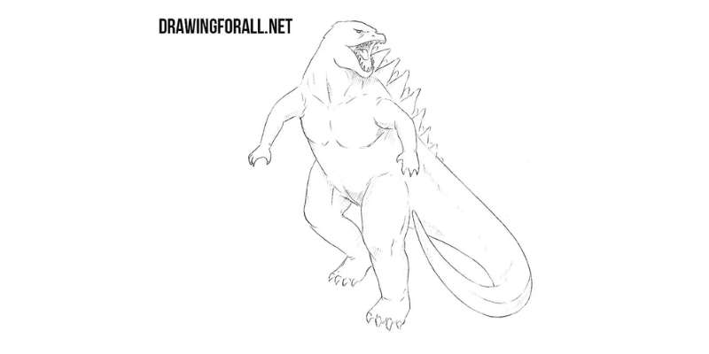 how to draw godzilla