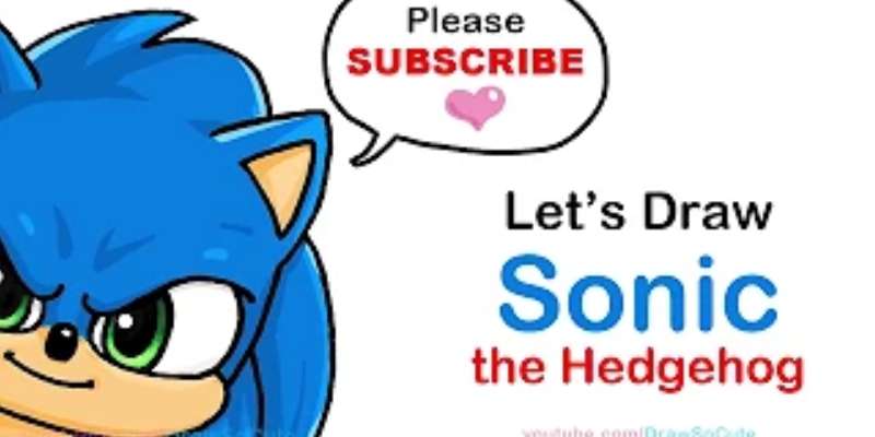 how to draw sonic