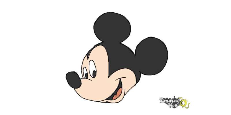 How to draw a mickey mouse head - B+C Guides