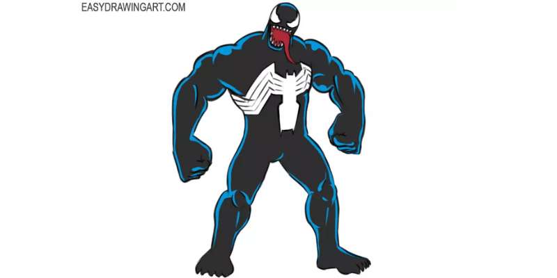 how to draw venom