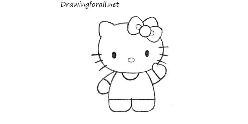 how to draw hello kitty