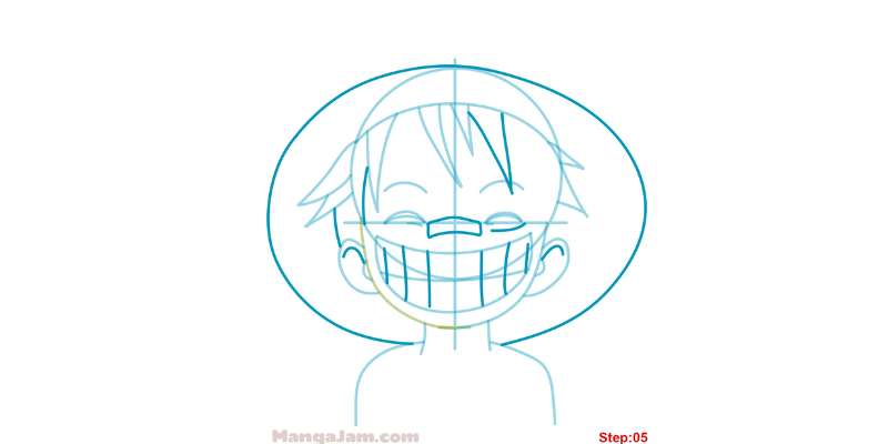 how to draw luffy