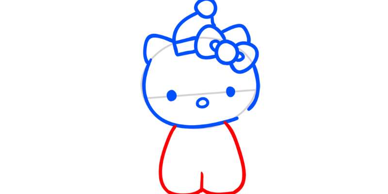 how to draw hello kitty