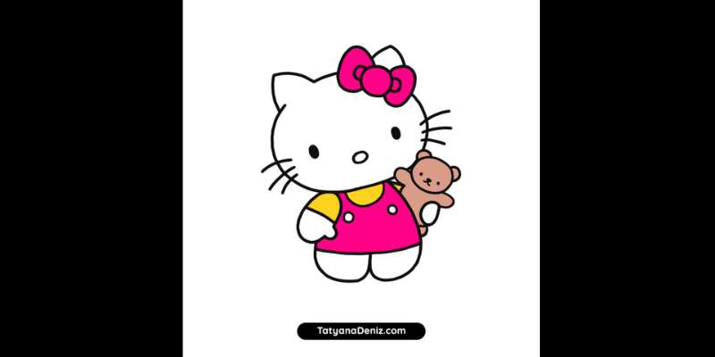 how to draw hello kitty