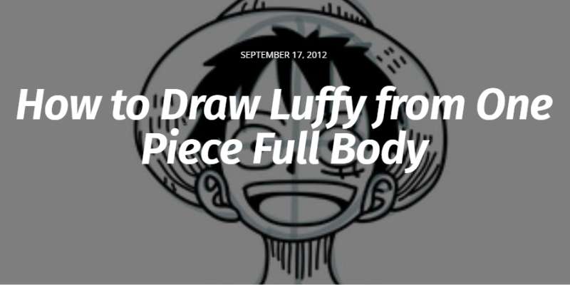 how to draw luffy