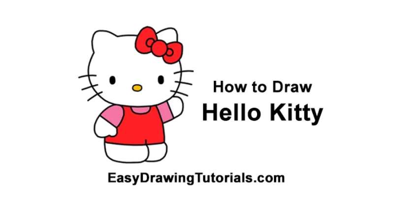 how to draw hello kitty