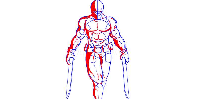 how to draw deadpool