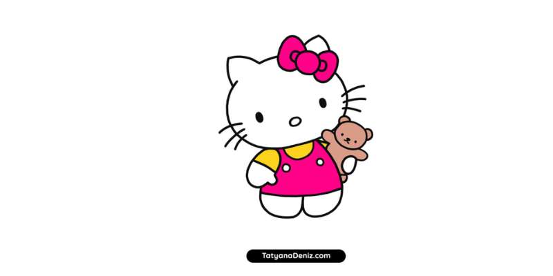 how to draw hello kitty
