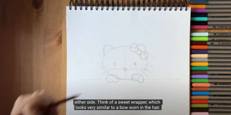 how to draw hello kitty