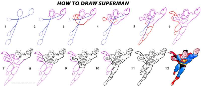 how to draw superman