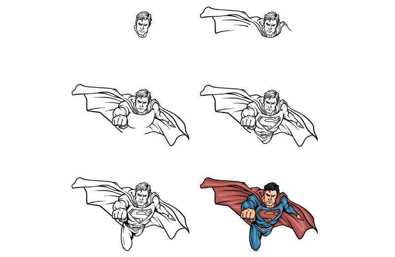 how to draw superman