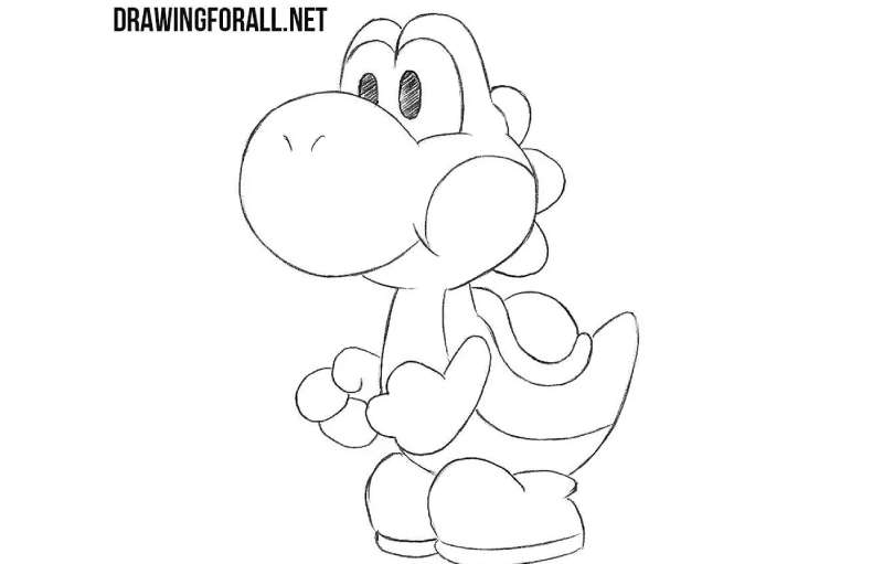 How-To-Draw-Yoshi-In-Easy-8-Stepsjpg How To Draw Yoshi: 24 Easy To Follow Tutorials