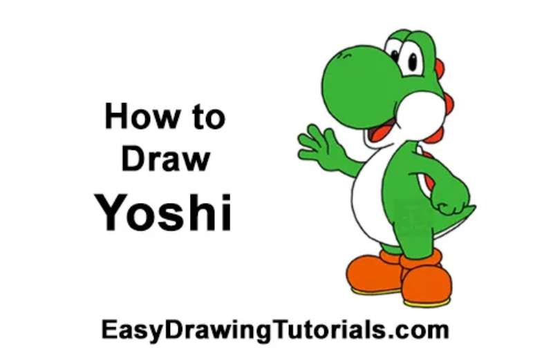 How-To-Draw-Yoshi-Nintendo-Video-Step-By-Step-Pictures-1 How To Draw Yoshi: 24 Easy To Follow Tutorials