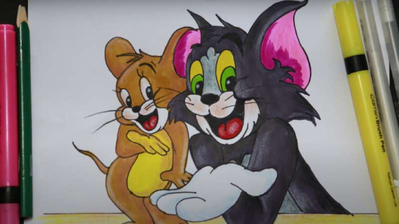 How to draw Tom cat  Tom and Jerry drawing  Cartoon drawing  video  Dailymotion