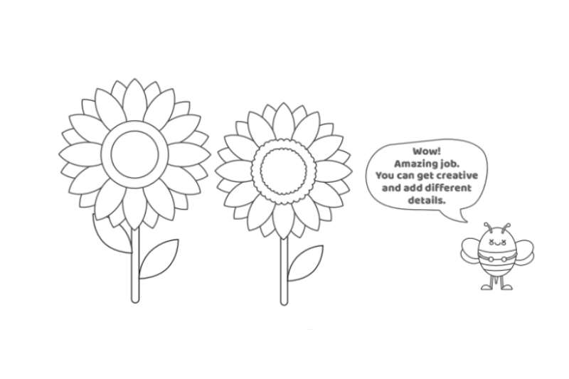 Kiddos-Sunflower-Sketching-Printable How To Draw A Sunflower: Tutorials To Learn From