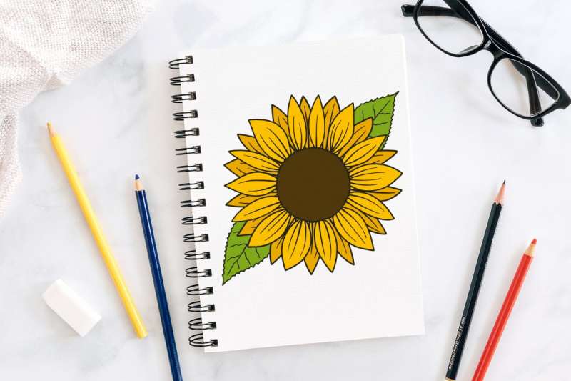 Sunflower-Design-Doodles How To Draw A Sunflower: Tutorials To Learn From