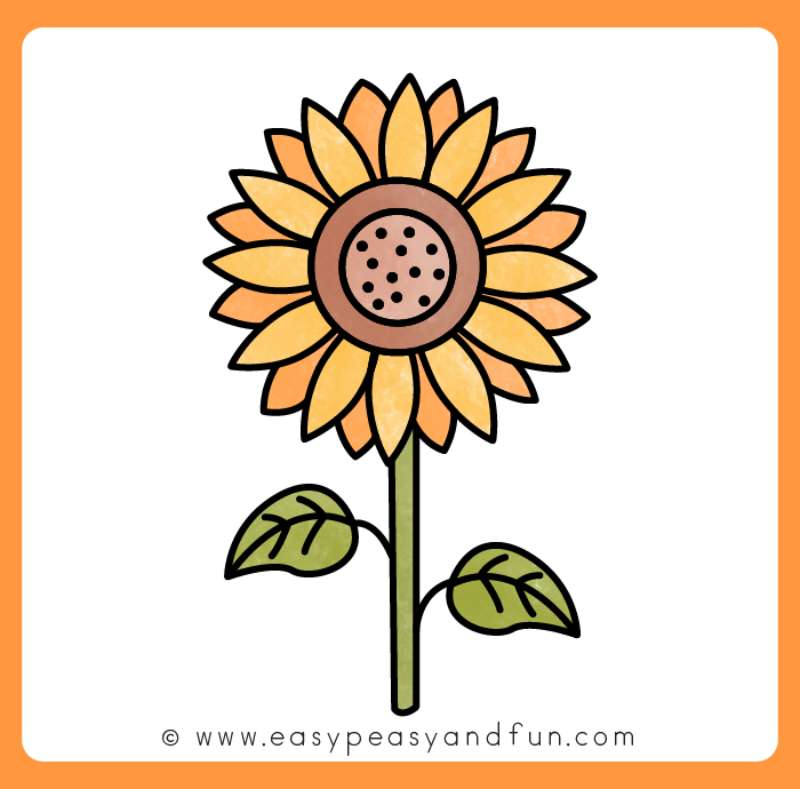 Sunflower-Doodles_-Lets-Keep-it-Easy-Peasy How To Draw A Sunflower: Tutorials To Learn From