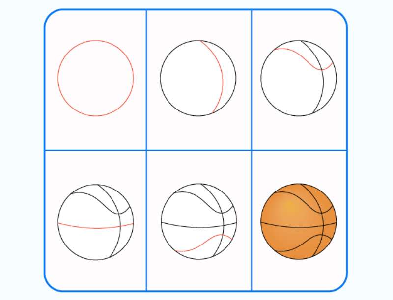 Tiny-Hands-Big-Dreams How To Draw A Basketball: Tutorials To Learn From