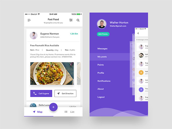 dribbble-1 37 Mobile App Navigation Examples