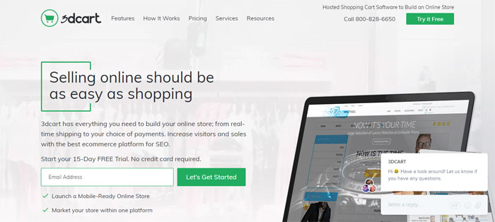 3dcart Best ecommerce software to build an online shop