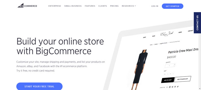 BigCommerce Best ecommerce software to build an online shop