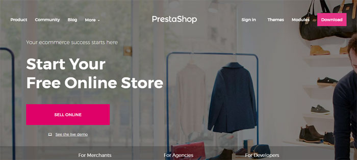 PrestaShop Best ecommerce software to build an online shop