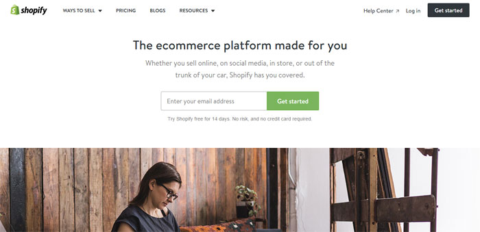 Shopify Best ecommerce software to build an online shop