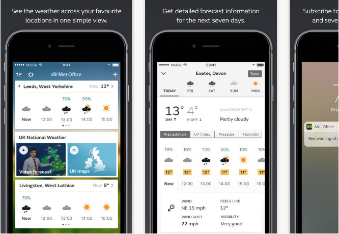 Met-Office-Weather Best iPhone Weather Apps With Accurate Forecast