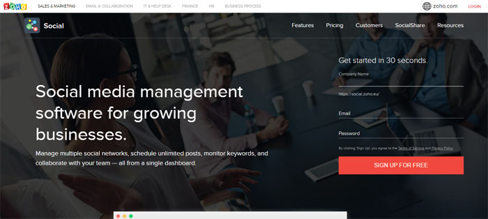 Zoho-Social Top Social Media Management Software And Tools