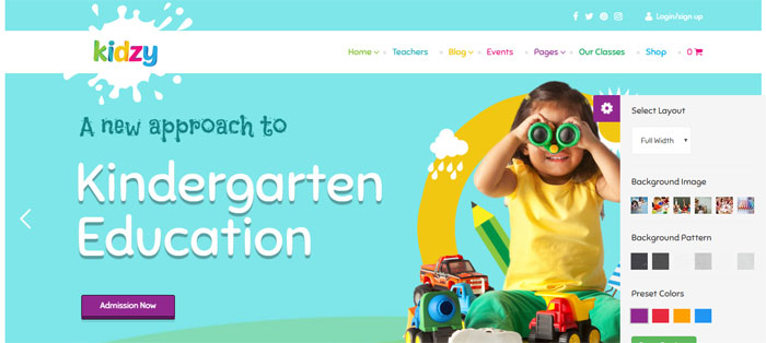 Kidzy WordPress Themes for Schools, Colleges, Kindergartens and more
