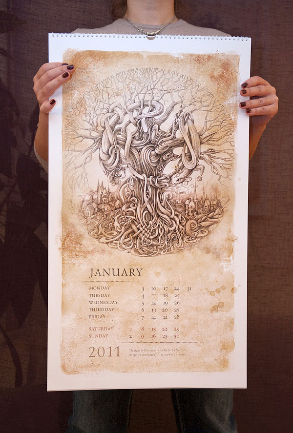Saurians-Renaissance Calendar Design Inspiration and tips To Design Your Own