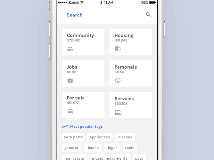 craigslist-on-mobile-large Search In Mobile User Interfaces: 42 Search Bar Design Examples