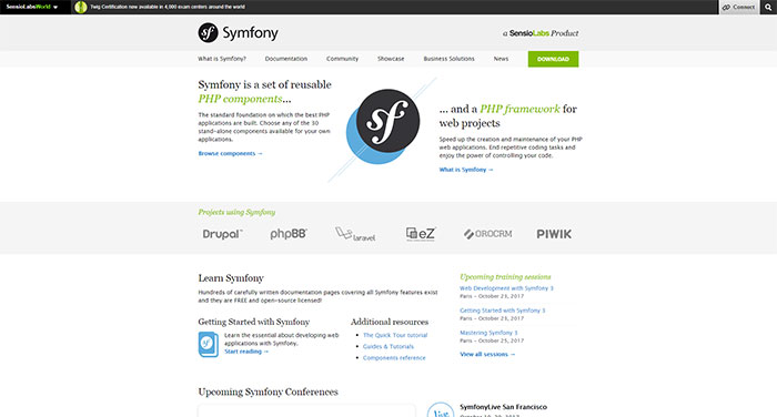 symfony.com_ The Best PHP Boilerplates That Pro Web Developers Use