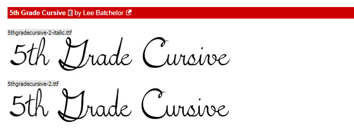 5th-Grade-Cursive Cool Signature Font Examples (Pick The Best Autograph Font)
