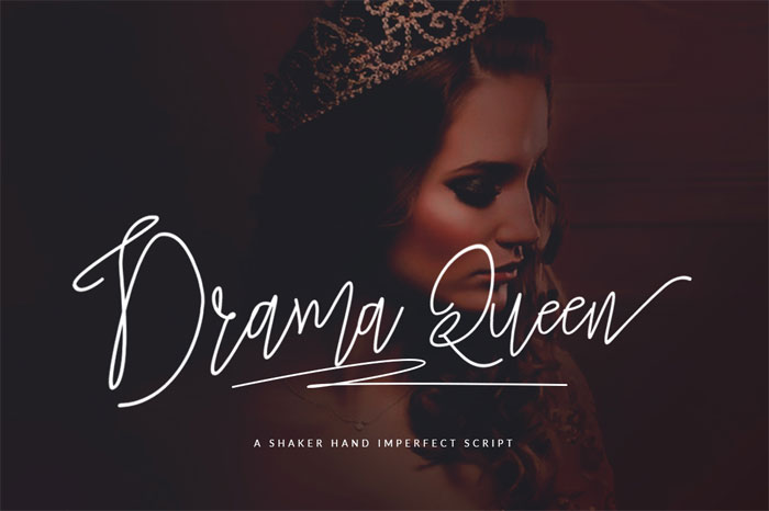 Drama-Queen-Script Cool Signature Font Examples (Pick The Best Autograph Font)